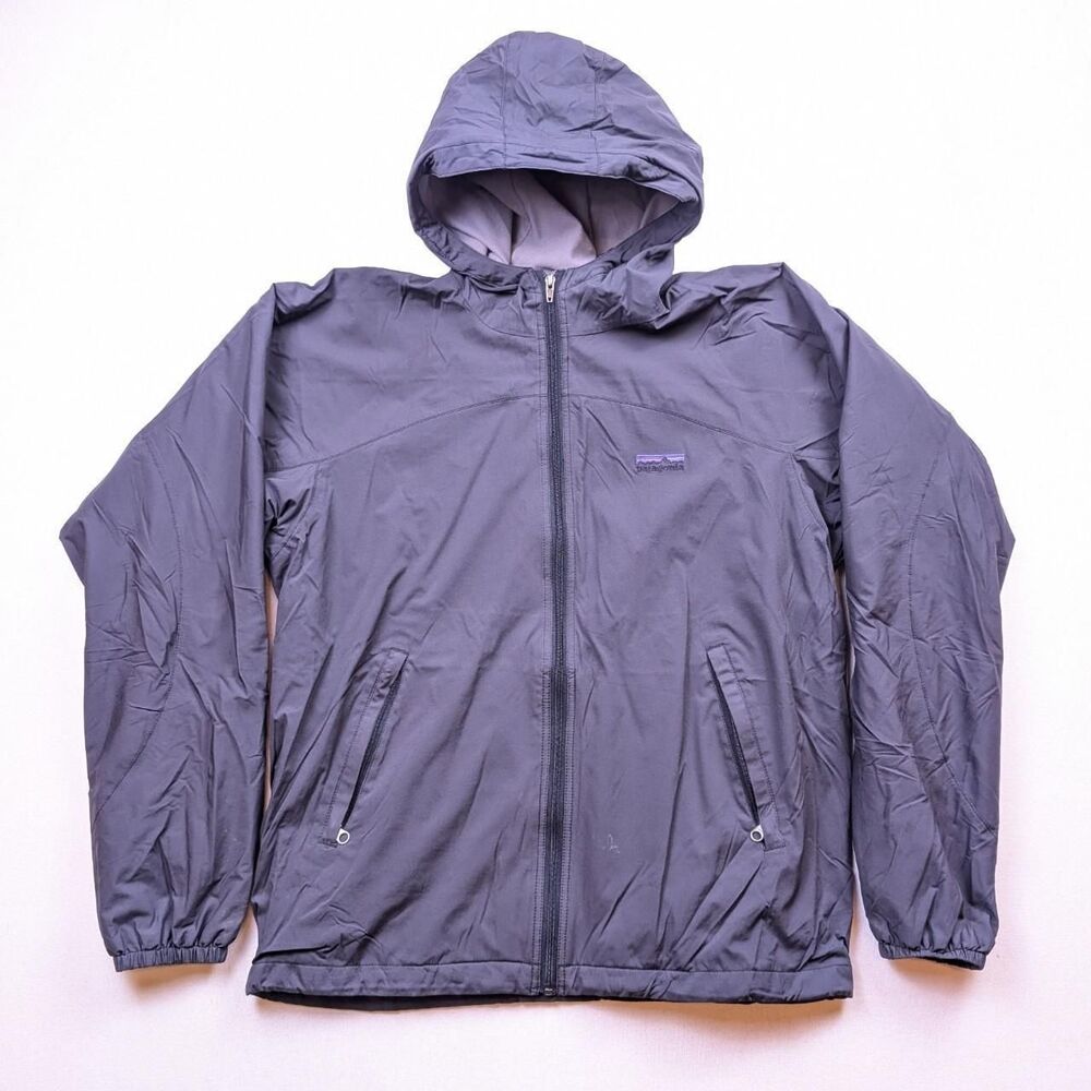 Patagonia Zephyur Hooded Jacket Grey Size Women's Medium Full Zip Hoodie